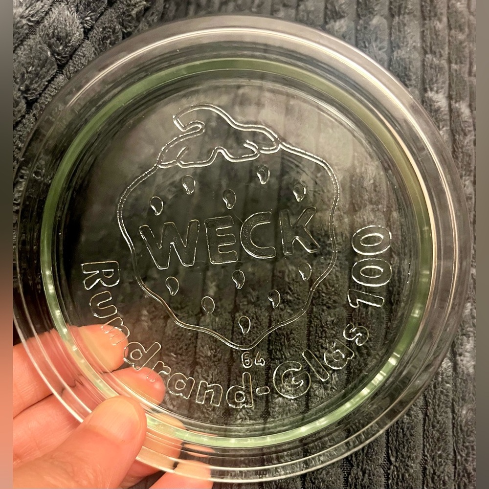 Weck Rundrand-Glas 100 4" Canning Jar Lids Strawberry Germany